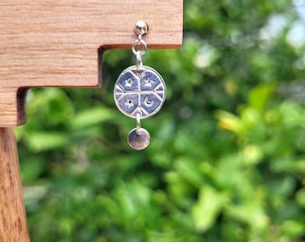 handcrafted Mapuche silver earring