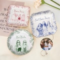 Personalized Bestie Photo Jewelry Dish: Ceramic Trinket Tray Gift For Besties, Soul Sister Gift,Birthday Ring Dish Gift For Best Friends product logo