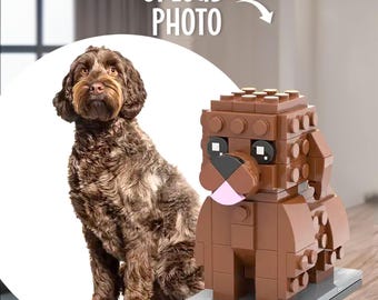 Custom Dog Mini Figure Brick: Personalized Pet Portrait Gift