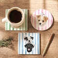 Custom Pet Photo Ceramic Coaster, Personalized Dog Cat Portrait, Dog Mom Cat Mom Gift, Pet Memorial Keepsake product logo