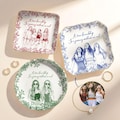 Personalized Bestie Photo Jewelry Dish: Ceramic Trinket Tray Gift For Besties, Soul Sister Gift,Birthday Ring Dish Gift For Best Friends product logo