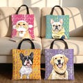 Custom Pet Portrait & Name Watercolor Tote Bag, Personalized Dog Face Tote, Cat Tote, Pet Lover Gift product logo