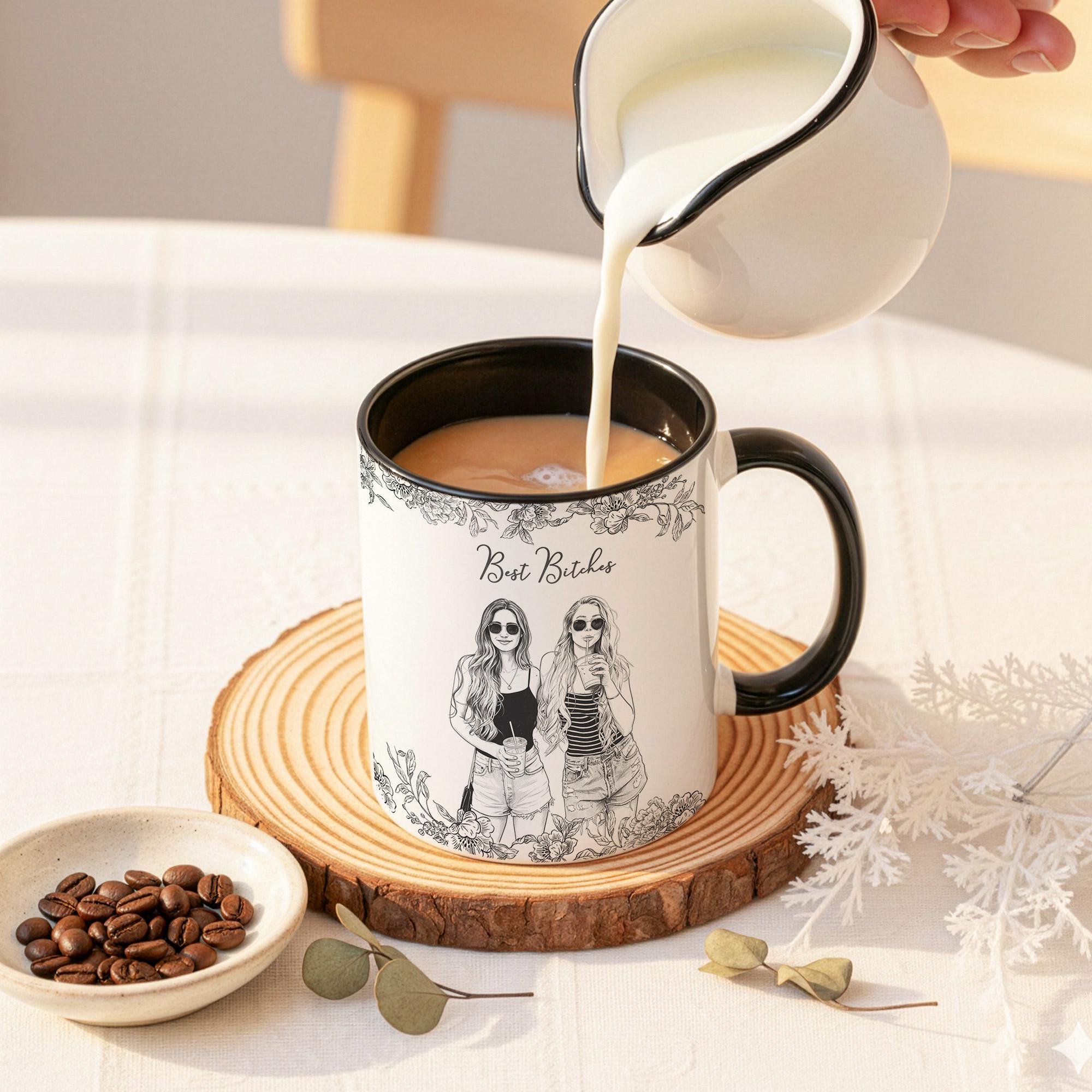 Personalized Bestie Photo Mug: Custom Best Friend Mug, Soul Sister Gift ...