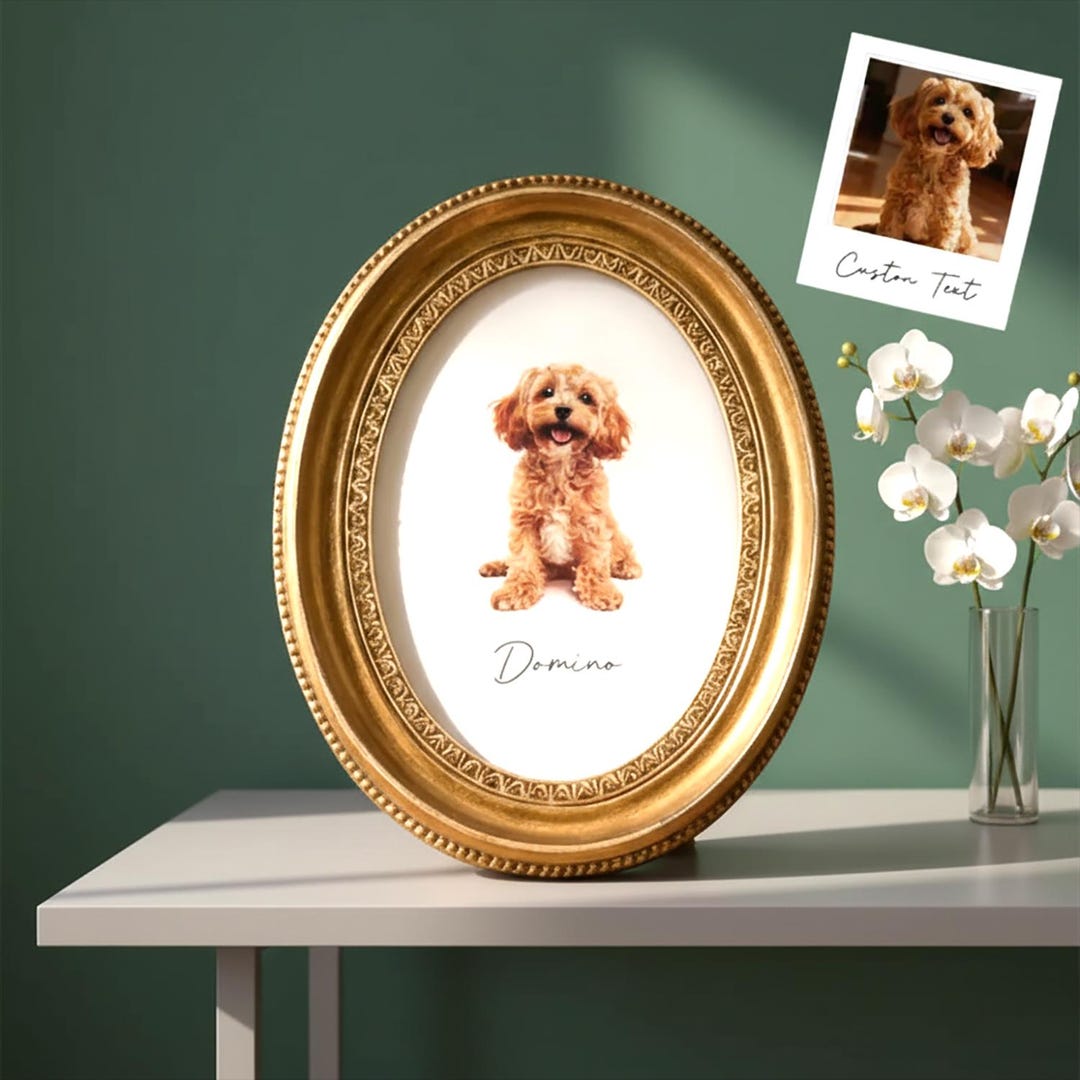 Custom Framed Watercolor Pet Portrait, Dog & Cat Memorial Gift - Etsy