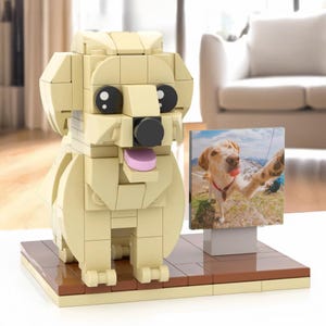 Custom Dog Mini figure, Personalized Brick, Handmade Mini figures, Gifts For Dog Owners , Pet Portraits, Custom Brick Mini Figures