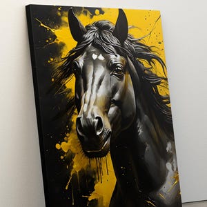 Horse Painting Canvas Decor, Horse Wall Decor, Large Wall Art, Animal Wall Art, Horse Lover, Print Poster, Christmas Gifts, Ready to Hang