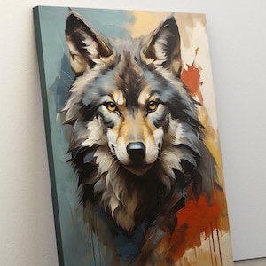 Wolf Wall Decor, Canvas Or Poster, Wolf Art, Wolf Themed Wall Art, Home Decor, Wolf Wall Hanging, Christmas Gift İdea, Textured Canvas Print