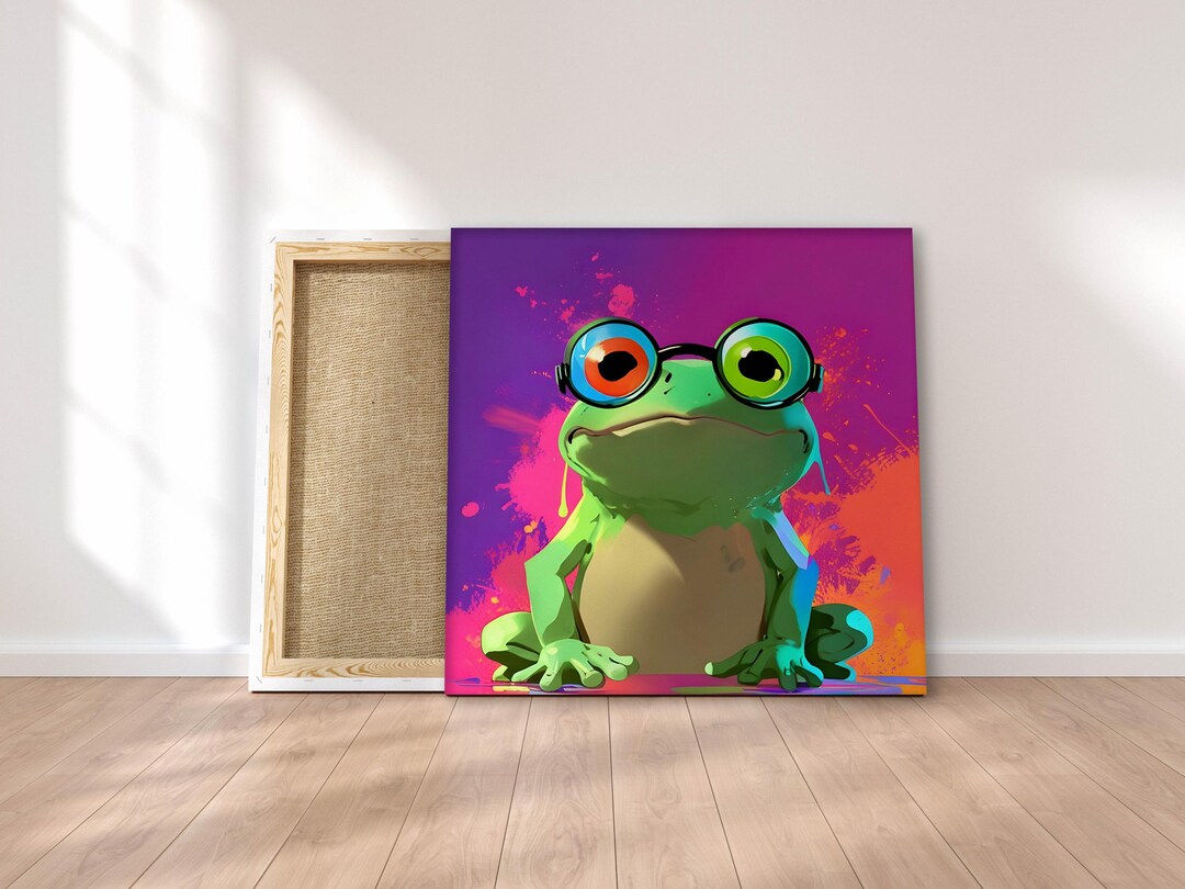 Cute Frog Wall Decor, Large Eyes Froggy Decor Gift Idea, Frog in