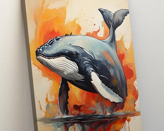 油彩画 ザトウクジラ 882f7cf9-6c8b-40b8-819d-