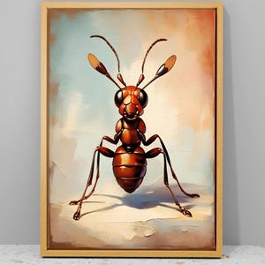Ants Poster Print, Vintage Science Print, Animal Prints, Ant Painting, Ant Art, Vintage Style Insect Drawings, Entomology, Insect Gifts