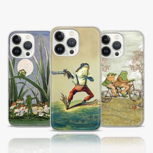 Telefoonhoesje kikker, iPhone en Android, telefoonhoesje grappige kikker, Samsung-telefoonhoesje, cadeau voor kikkerliefhebber, telefoonhoesje muziekliefhebber, vintage hoesje