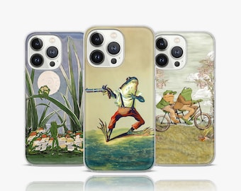 Frog Phone Case, iPhone and Android, Funny Frog Phone Case, Samsung Phone Case, Gift For Frog Lover, Music Lover Phone Case, Vintage Case