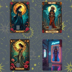 Calcomanía para tarjeta de crédito de la Carta del Tarot La Emperatriz