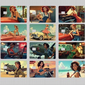 Housse de protection pour carte de crédit Pin Up Girls