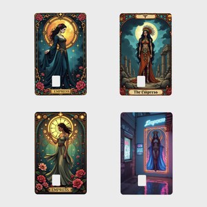 Calcomanía para tarjeta de crédito de la Carta del Tarot La Emperatriz