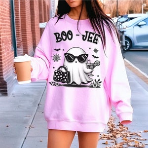 Halloween Geist Sweatshirt, Boo Jee Shirt, gruseliger Geist Hoodie, Spooky Saison Geist Pullover, Spooky Vibes Shirt, Halloween Geschenke