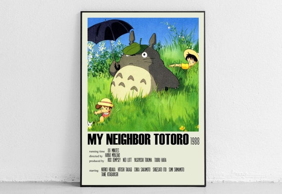 My Neighbor Totoro Poster Japanese Movie Wall Art Prints Etsy Israel