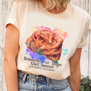 Alzheimer&#39;s Shirt, Family Support TShirt, Dementia Gifts, Dementia Month Shirt, I Will Remember For You, Remember For Those That Cannot
