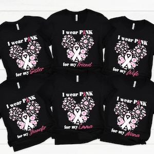 I Wear Pink For My Shirt, Custom Breast Cancer Shirt, Hope Shirt, In October We Wear Pink, Pink Ribbon Support Squad, Cancer Warrior Shirt