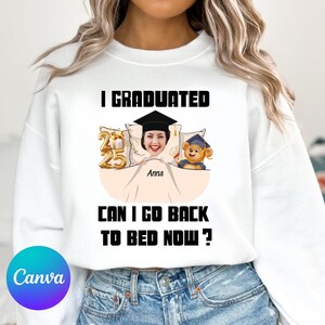 Personalisierte Abschluss Foto bearbeitbare Canva Vorlage Digitaler Download, fügen Sie die Foto-Abschluss-Canva, lustige graduate, benutzerdefinierte graduate