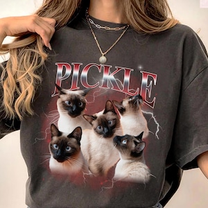 Maglietta personalizzata con foto e nome del tuo animale domestico, regalo di compleanno, personalizza la tua maglietta personalizzata, t-shirt anni &#39;90, maglietta con la famiglia di animali domestici