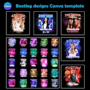 Custom Bootleg Rap & Graduation Tee Canva Templates, Custom Bootleg Shirt Canva Editable Template, Graduation Tshirt Grad Canva Template
