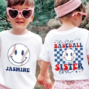 Custom Baseball Sister Shirt, In My Baseball Sister Era Shirt, Personalized Baseball Sister T-Shirt, Game Day Shirt, Baseball Lover Shirt