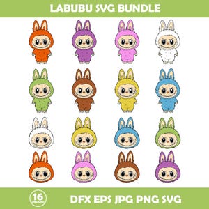 Lot coquette poupée monstre Svg, jolie poupée pour enfants filles, png, personnage de dessin animé drôle, png, dessin animé de poupée tendance, fichiers Svg