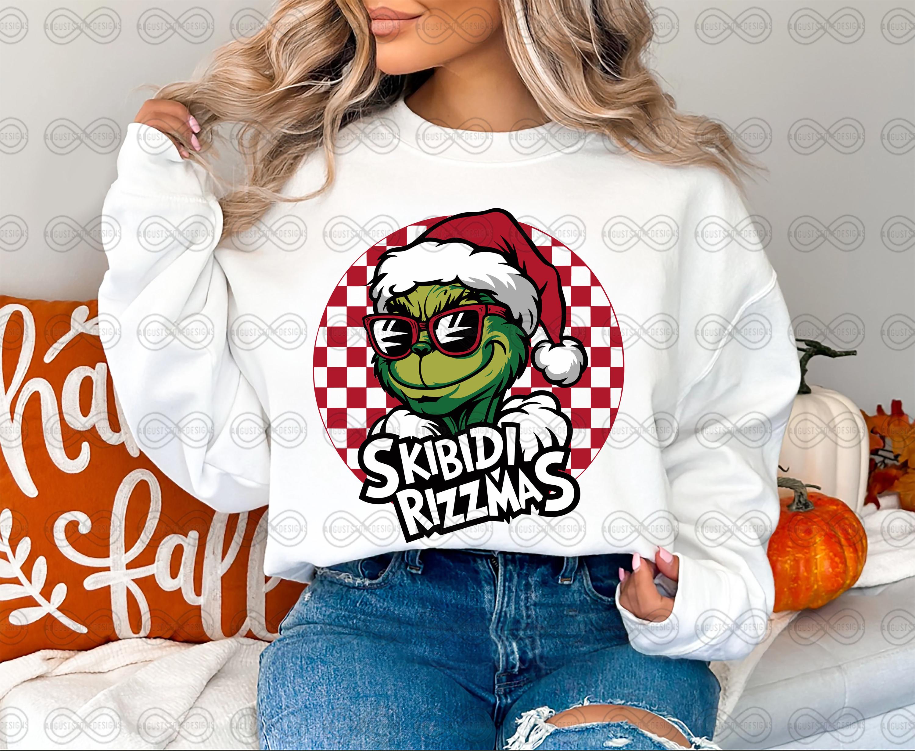Snata Rizz Skibidi Rizzmas Christmas Png, Funny Santa Christmas Design, Santa Bruh ...