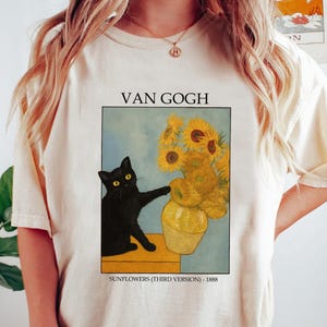 Lustiges Katzen-Shirt, lustiges freches schwarze Katzen-Shirt, Katzen-Meme-Shirt, schwarze Katze-T-Shirt, Kunst-Shirt, Künstler-T-Shirt, Kitty-Liebhaber-Geschenk-T-Stück