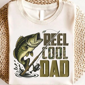 Retro Reel Cool Dad Png, Wishin&#39; I Was Fishin&#39; Png, Fishing Dad Shirt Design Png, Bass Fishing Png, Fathers Day Gift, Dad Birthday Gift Png