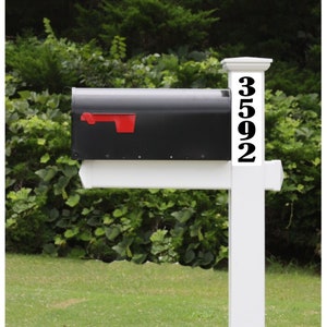 Verticle mailbox or house numder sign. 3" x 12" durable .040 Aluminum. Available in standard or reflective letters. Standard or reflective.