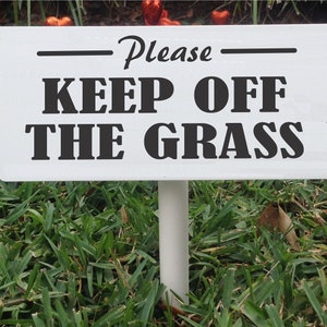 Solid PVC sign with adjustable stake, no dog poop sign,  keep off lawn sign, keep off grass sign, no dogs sign