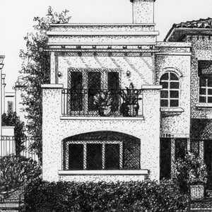 CUSTOM HOUSE PORTRAIT, Hand drawn in Pen and Ink from your Reference Photo. Historic House or Business Art, New Home, Realtor Closing Gift. image 7