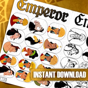 Funny Cartoon Nail Art Template | Digital Nail Decal Practice Guide | Nail Art Characters Design Sheet | Printable Nail Sticker Template