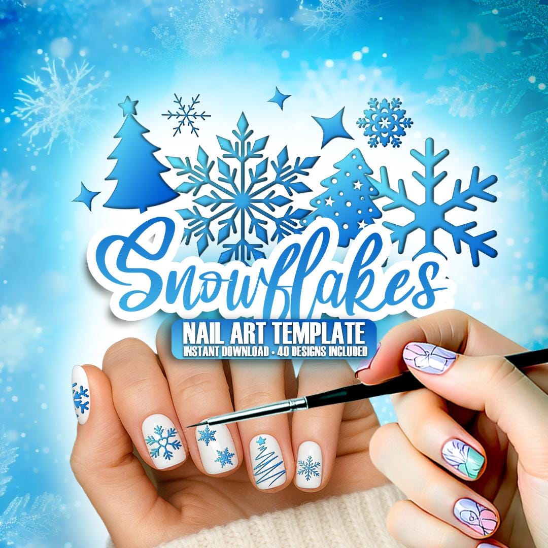 Stickers Nail Art Noël - Flocons De Neige Blancs - Accessoire Ongles - Neuf En Emballage