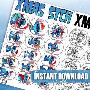 Christmas Nail Art Template | Holiday Cartoon Nail Decals | Printable Nail Art Practice Sheets | Nail Transfer Guide | Festive Nail Stickers