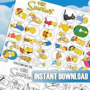 Cartoon Family Nail Art Templates | Digital Cartoon Character Designs | Nail Sticker Templates | Practice Sheet | Digital Character Decals