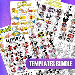 Modèles de décoration d'ongles avec personnages | Pratique des décalcomanies pour ongles | Guide de conception d'ongles de dessin animé | Modèles de stickers numériques pour ongles | Décoration d'ongles DIY