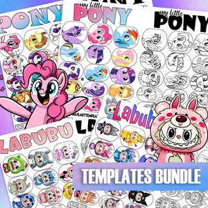 Printable Nail Art Template Bundle | Kawaii Animal & Cartoon | DIY Nail Decal Sheets | Character Nail Wraps | Nail Sketch Practice Pages