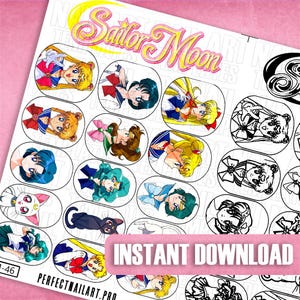 Anime Nail Art Templates | Digital Decal Guide | Manicure Transfer Sheets | Printable Nail Art | Character Nail Stencil | Nail Stickers