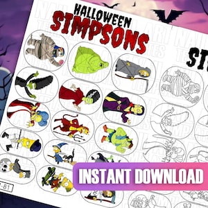 Spooky Halloween Nail Art Templates | Printable Cartoon Nail Guides | DIY Nail Decals | Nail Art Practice Sheet | Halloween Nail Stickers