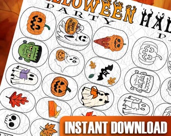 Halloween Nail Art Practice Sheets: Spooky Ghost Pumpkin Skull Decals