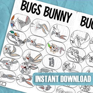 Cartoon Rabbit Nail Art Templates | Bunny Nail Decal Template | Nail Art Practice Sheets | Digital Nail Art Guide | Nail Sticker Designs