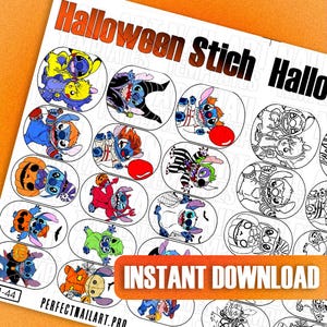 Halloween Monster Nail Art Templates | Cute Alien Nail Decal Practice Sheets | Spooky Nail Stickers | Nail Art Practice Guide