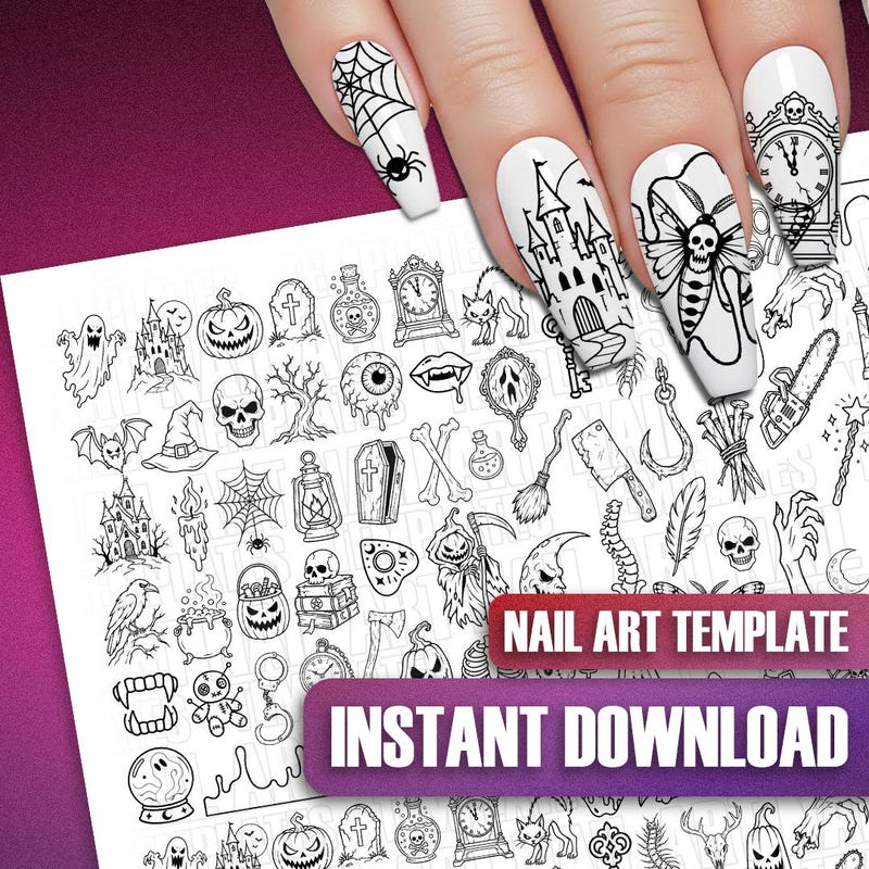 Stickers Halloween Nail Art - Etsy UK