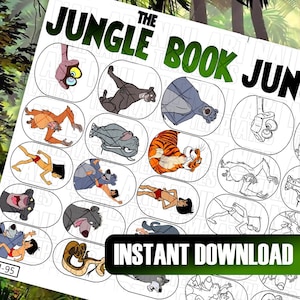 Jungle Animal Nail Art Templates | Cartoon Nail Decal | Practice Sheet | Nail Art Guides | Nail Decal Characters | Digital Nail Art Decals