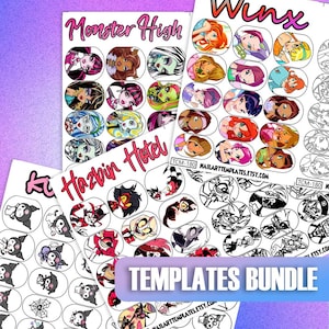Cute Characters Nail Stickers Bundle | Anime Nail Art |  Cartoon Characters Nail Sticker | DIY Nail Wrap Water Slide Decal | Cartoon Sticker