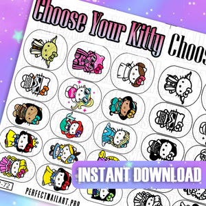 Cute Nail Art Templates | Adorable Characters Nail Decals | Digital Practice Sheets | Cartoon Nail Guides | DIY Nail Art Stickers