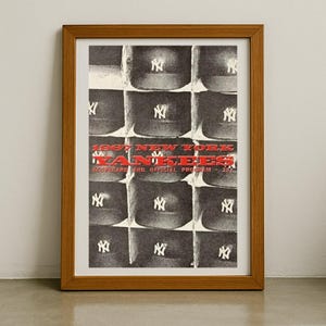 Vintage 1967 Yankees Baseball Caps, Matte Poster Print